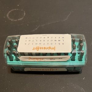 ImpressArt metal stamps Juniper uppercase alphabet